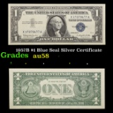 1957B $1 Blue Seal Silver Certificate Grades Choice AU/BU Slider