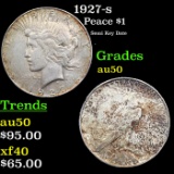 1927-s Peace Dollar $1 Grades AU, Almost Unc