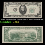 1950A $20 Green Seal Federal Reserve Note (Cleveland, OH) Grades vf+