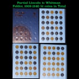 Partial Lincoln 1c Whitman Folder, 1909-1940 51 coins in Total