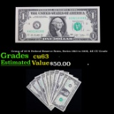 Group of 10 $1 Federal Reserve Notes, Series 1963 to 2009, All CU Grade Grades Select CU