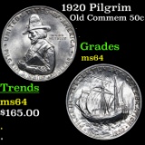 1920 Pilgrim Old Commem Half Dollar 50c Grades Choice Unc