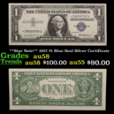 **Star Note** 1957 $1 Blue Seal Silver Certificate Grades Choice AU/BU Slider