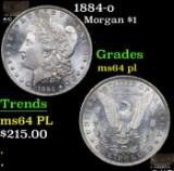 1884-o Morgan Dollar $1 Grades Choice Unc PL