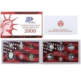 2000 United States Silver Proof Set - 10 pc set, about 1 1/2 ounces of pure silver