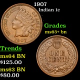 1907 Indian Cent 1c Grades Select+ Unc BN