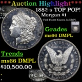 ***Auction Highlight*** 1882-s Morgan Dollar TOP POP! $1 Graded ms66 DMPL By SEGS (fc)