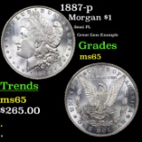 1887-p Morgan Dollar $1 Grades GEM Unc