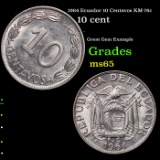 1964 Ecuador 10 Centavos KM-76c Grades GEM Unc