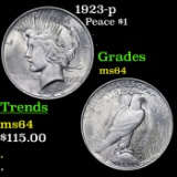 1923-p Peace Dollar $1 Grades Choice Unc