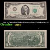 1976 $2 Green Seal Federal Reserve Note (Philadelphia, PA) Grades Gem CU