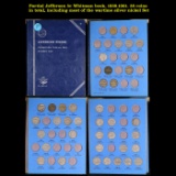 Partial Jefferson 5c Whitman book, 1938-1961. 38 coins in total, including most of the wartime silve