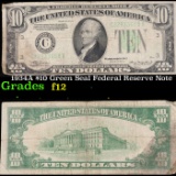 1934A $10 Green Seal Federal Reserve Note Grades f, fine