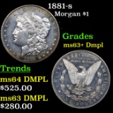 1881-s Morgan Dollar $1 Grades Select Unc+ DMPL