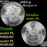 1882-p Morgan Dollar $1 Grades Select Unc+ PL