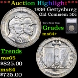 ***Auction Highlight*** 1936 Gettysburg Old Commem Half Dollar 50c Graded ms64+ BY SEGS (fc)