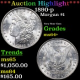 ***Auction Highlight*** 1890-p Morgan Dollar $1 Graded ms64+ BY SEGS (fc)