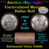 ***Auction Highlight*** 1889 & CC Uncirculated Morgan Dollar Shotgun Roll (fc)