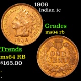 1906 Indian Cent 1c Grades Choice Unc RB