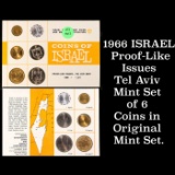 1966 ISRAEL Proof-Like Issues Tel Aviv Mint Set of 6 Coins in Original Mint Set.