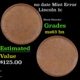 no date Lincoln Cent Mint Error 1c Grades Select Unc BN