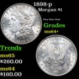 1898-p Morgan Dollar $1 Grades Choice+ Unc