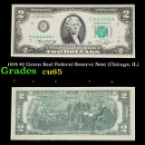 1976 $2 Green Seal Federal Reserve Note (Chicago, IL) Grades Gem CU