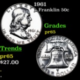 Proof 1961 Franklin Half Dollar 50c Grades GEM Proof