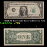 1963B $1 'Barr Note' Federal Reserve Note Grades vf+