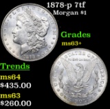 1878-p 7tf Morgan Dollar $1 Grades Select+ Unc