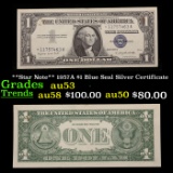 **Star Note** 1957A $1 Blue Seal Silver Certificate Grades Select AU
