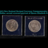 1971 New Zealand Decimal Currency Commemorative Dollar, second crowned portrait of Queen Elizabeth I