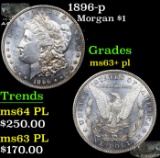 1896-p Morgan Dollar $1 Grades Select Unc+ PL