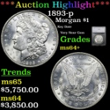 ***Auction Highlight*** 1893-p Morgan Dollar $1 Graded ms64+ BY SEGS (fc)