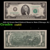 1976 $2 Green Seal Federal Reserve Note (Chicago, IL) Grades Select CU