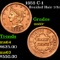 1853 Braided Hair Half Cent C-1 1/2c Grades Select+ Unc By SEGS