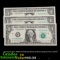 3x Consecutive 1988A $1 Federal Reserve Notes (Atlanta GA), All CU Grades CU