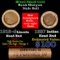 Mixed small cents 1c orig shotgun roll, 1918-d Wheat Cent, 1887 Indian Cent other end, Brinks Wrappe