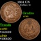 1864 CN Indian Cent 1c Grades xf+