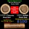 Mixed small cents 1c orig shotgun roll, 1919-d Wheat Cent, 1891 Indian Cent other end, Brinks Wrappe