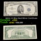 1953A $5 Blue Seal Silver Certificate Grades vf+