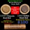 Mixed small cents 1c orig shotgun roll, 1919-d Wheat Cent, 1863 Indian Cent other end, Brinks Wrappe