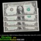 4x Consecutive 1969A $1 Federal Reserve Notes (New York, NY), All CU Grades CU