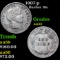 1907-p Barber Dime 10c Grades Choice AU