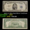 1953A $5 Blue Seal Silver Certificate Grades vf+