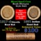 Mixed small cents 1c orig shotgun roll, 1917-d Wheat Cent, 1891 Indian Cent other end, Brinks Wrappe