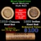 Mixed small cents 1c orig shotgun roll, 1918-d Wheat Cent, 1889 Indian Cent other end, Brinks Wrappe