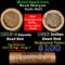 Mixed small cents 1c orig shotgun roll, 1918-s Wheat Cent, 1863 Indian Cent other end, Brinks Wrappe