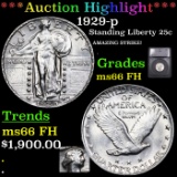 ***Auction Highlight*** 1929-p Standing Liberty Quarter 25c Graded ms66 FH BY SEGS (fc)