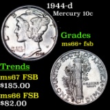 1944-d Mercury Dime 10c Grades GEM++ FSB